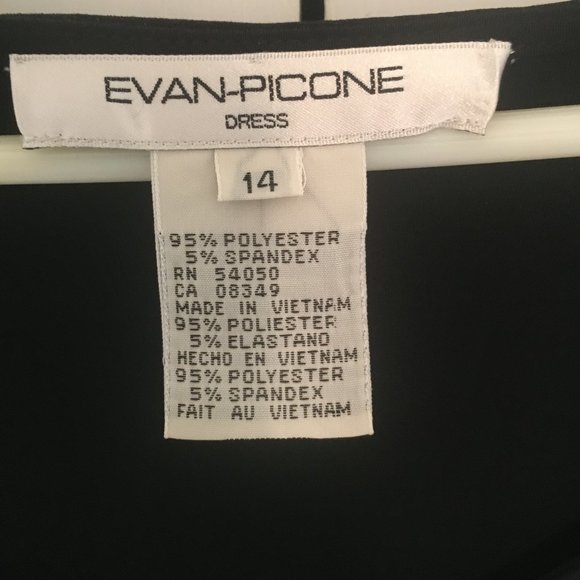 Evan Picone Black Dress - Size 14 - Picture 5 of 5